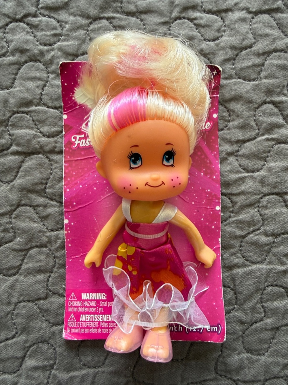 Blonde & Pink Fashion Doll with Freckles